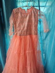 Sparkly Peach Party Dress