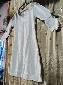 White Cotton Kurta(fix rate)