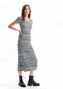 LONG RIBBED DRESS