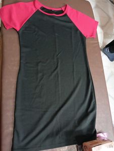 Cute Color Block T-Shirt Dress