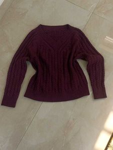 Burgundy Knit Sweater