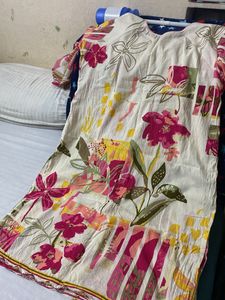 Floral Print Kurta Set (Pure Cotton)