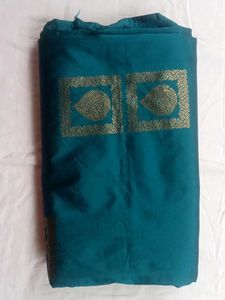 Beautiful Blue &amp;gold Zari Saree