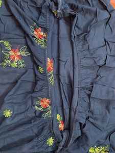 Embroidered Tunic With Bell Sleeves
