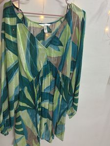 Abstract Print Long Sleeve Top