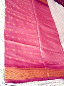 Elegant Pink pure Silk Saree
