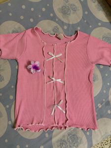Pink Bow Top