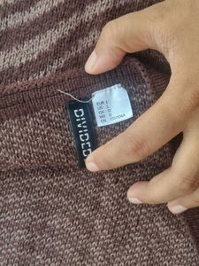 H&amp;M Brown Wave Knit Mini Dress