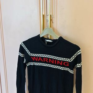 ONLY &#39;Warning&#39; Graphic Sweater