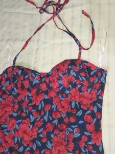 Floral Bustier Top From Shein