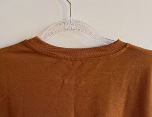 Brown Distressed Crop Top