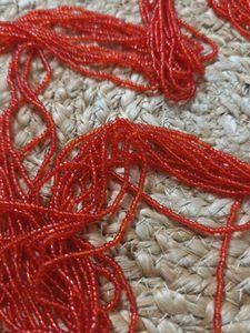 Red Beaded Long Necklace