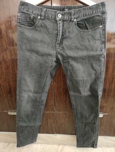 Men's Gray Black Denim Jeans