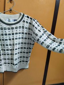 Vintage Patterned Sweater || Made in USA || BILL B