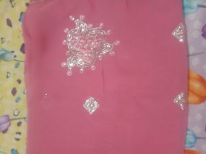 Pretty Peach Saree