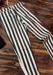 Striped Black &amp; White Pants