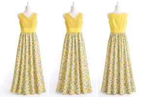 Floral Yellow Maxi Dress