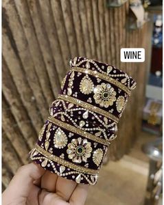 Wine Velvet Bangles
