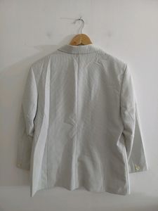 Korean Off White Grey Stripped Blazer