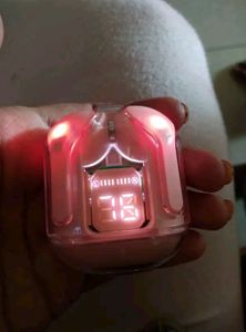 Pink Airpods With Time