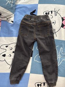 Kids Gray Denim Joggers