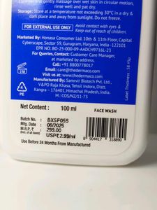 2.5% Benzoyl Peroxide Gel Face Wash