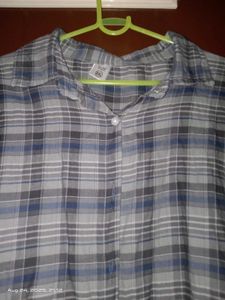 Plaid Button-Up Shirt