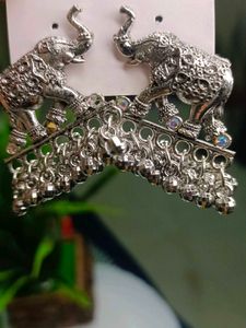 Elephant Oxidised Earrings