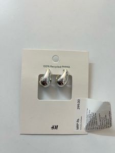 H&amp;M Silver Chunky Dome Earrings