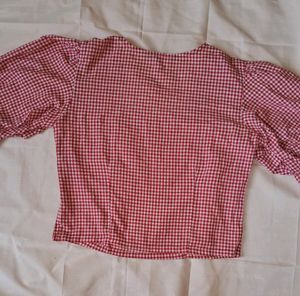 Puff Sleave Crop Top❤