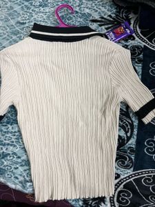 Stylish Ribbed Knit Top
