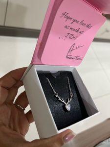 Anushka Sharma Silver Deer Heart Necklace