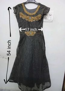 Elegant ✨Gown Net And Chiffon Material With Salwar