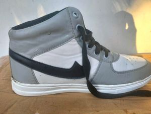 High Jordan Style Shoes Grey White