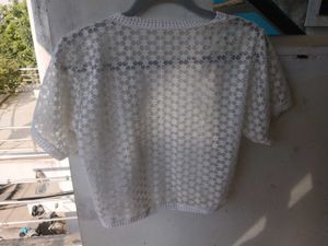 White Floral Lace Shrug