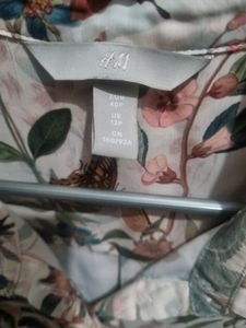 H&amp;M Premium Beautiful Forest Print Satin Shirt