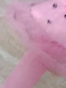 3-4 Yr Pink Net Princess Frock With Legging.