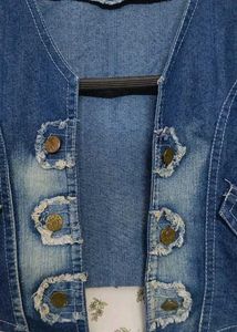 Denim Vest with Button Details