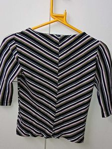 Striped 3/4 Sleeve Top