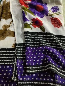 Floral Print Saree with Border