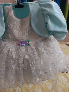 Beautiful Ballon Frock With Shrug