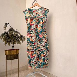 Geometric Print Bodycon Dress