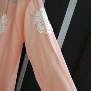 Elegant Peach Kurta (coins not accepted)