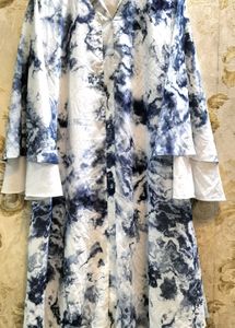 Tie-Dye Layered  Abaya With Dupatta.Size 44.