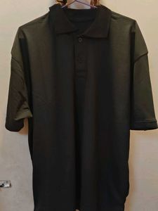 🖤 Men’s Black Polo Neck T-Shirt | Size XL (40-42)