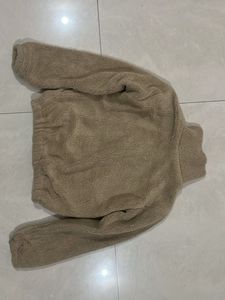 Fleece Teddy Brown Zip-Up Jacket