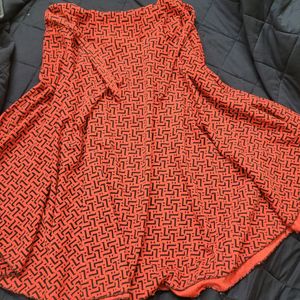 Red Flowy Skirt