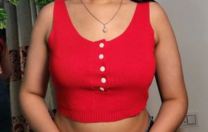 Red Crop Top For Women