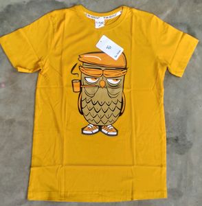 Brand New Graphic Printed Yellow Mens Tshirts