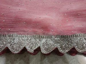 Pink Embellished Saree